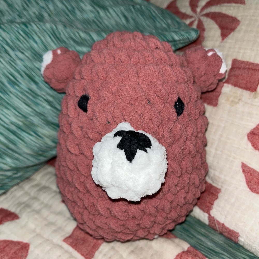 Fuzzy Crochet Bear Plushie
